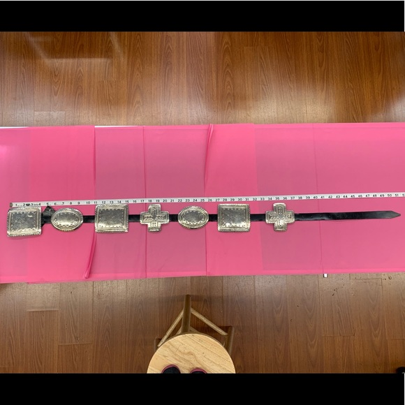 Leather and Silver belt - Picture 1 of 4